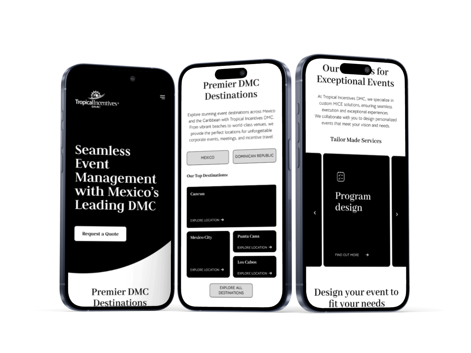 Tropical Incentives — Mobile screens
